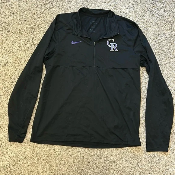 Nike men’s Colorado Rockies 1/4 zip - Picture 1 of 4